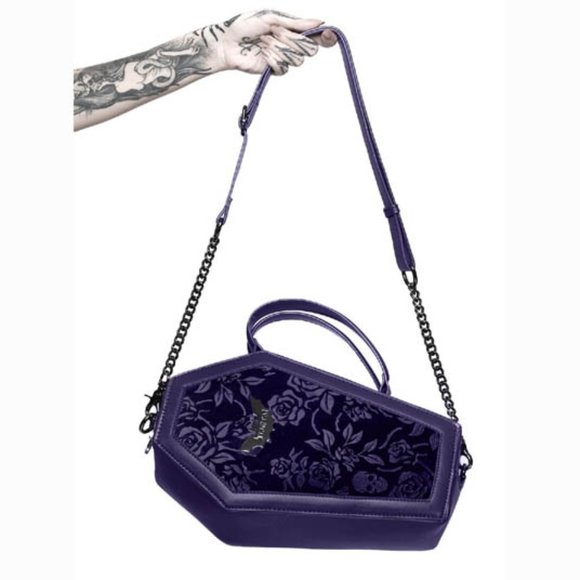 Killstar Handbags - Killstar Vampire Plum purple Coffin Handbag nwt